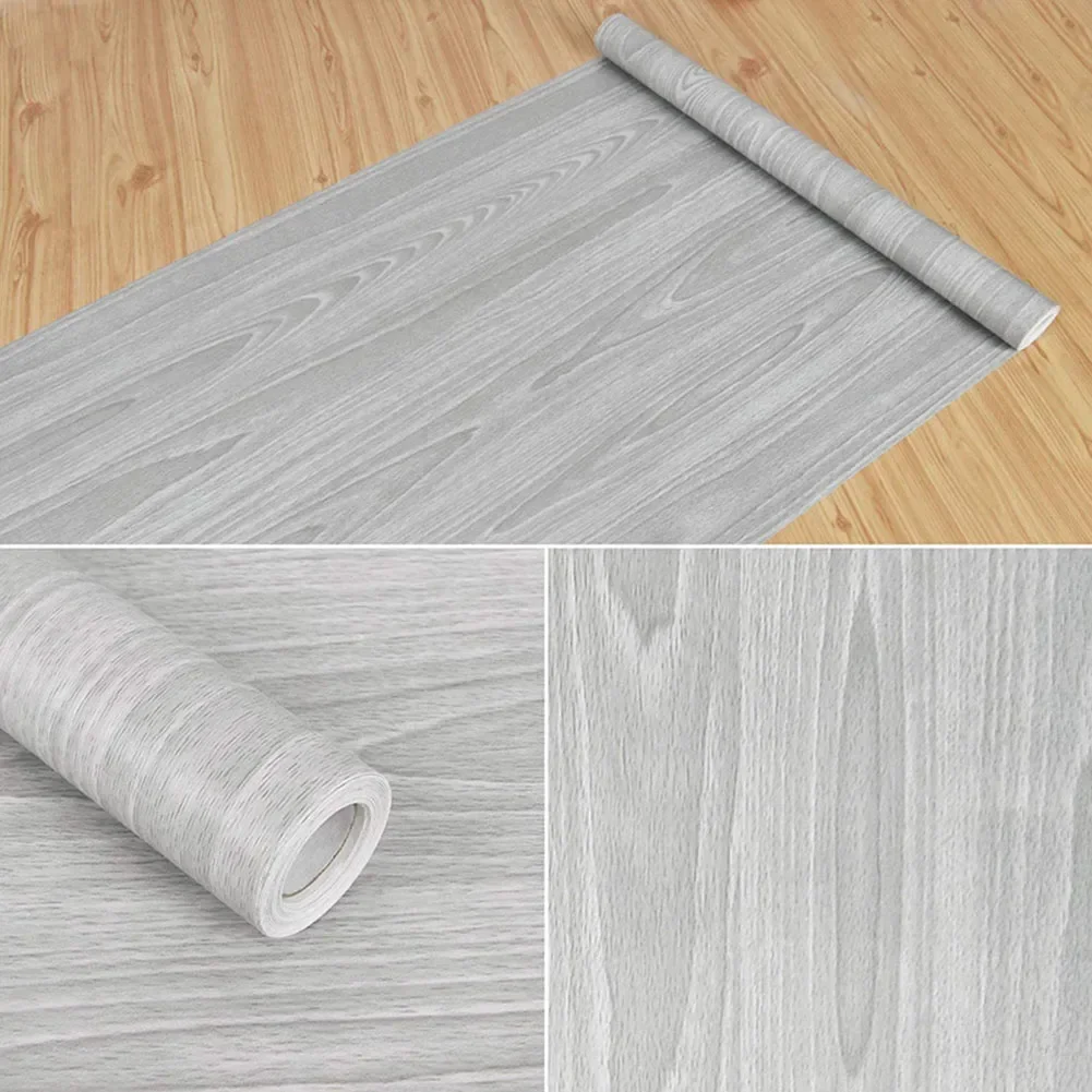 

Brilliant Finish Bedroom Flooring Imitation Wood Sticker Natural Look Flooring 45cm*10m Size Comfortable Underfoot