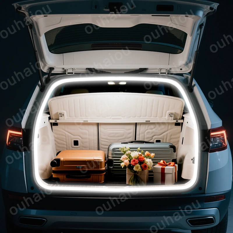 For 2017-2025 Skoda Series Kodiaq Trunk Light Modification Light Atmosphere Lights White Warm White Rear Trunk LED Light Bar