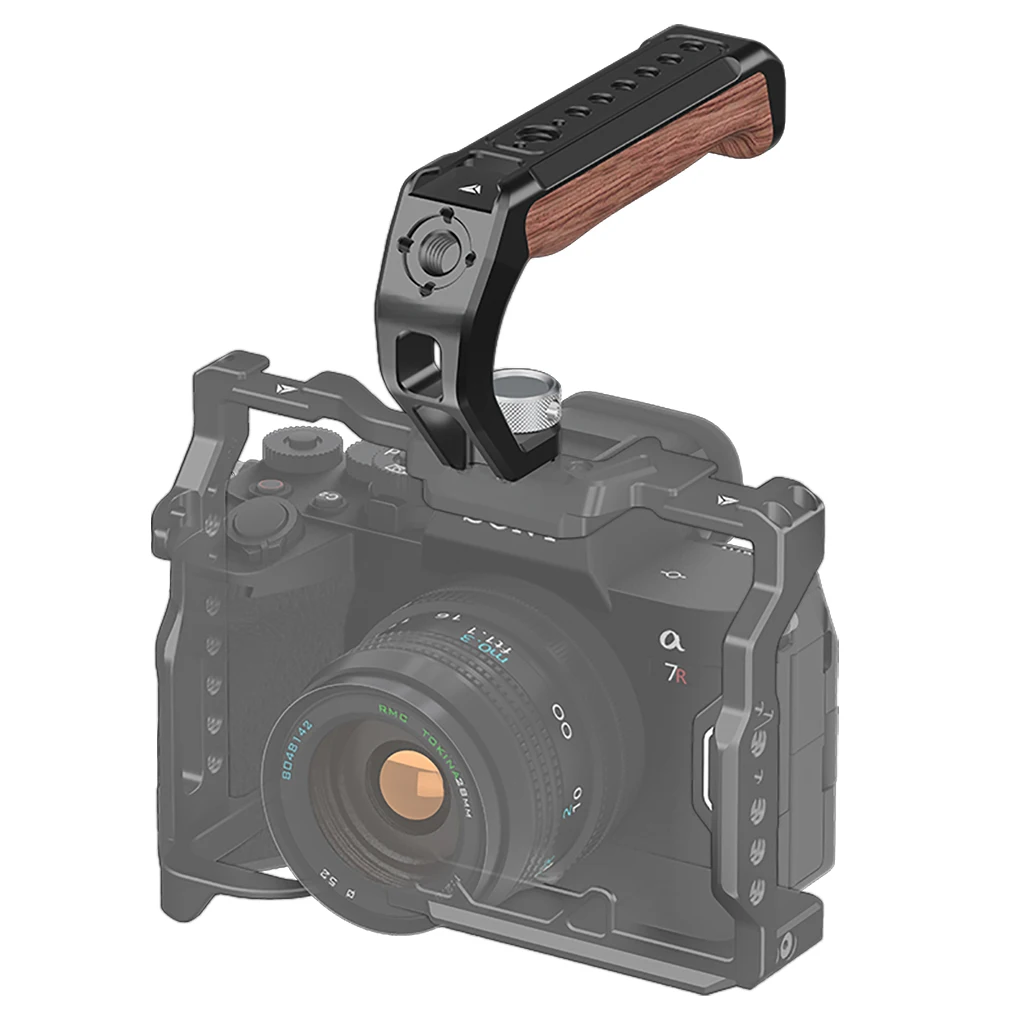 Universal Kamera Top Griff mit Kalten Schuh 3/8 Arri 1/4 Schraube Loch Für Sony Für Canon Für Nikon DSLR Kamera Käfig Vlog Schießen – Detail 9
