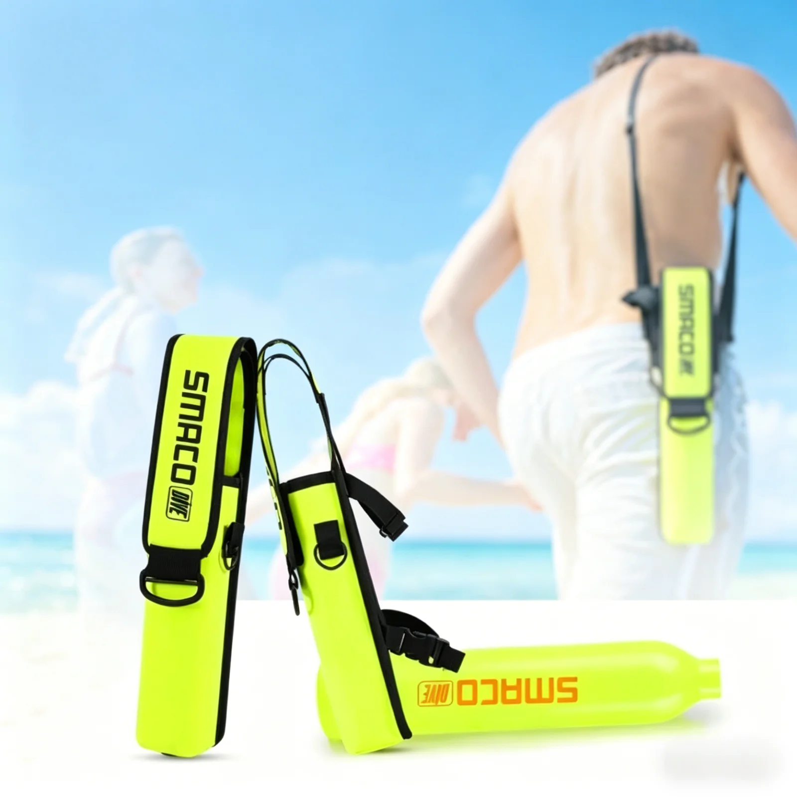 SMACO Mini Scuba Tank Portable Bag Scuba Tank Harnesses Diving Tank Vest for S300/S400/S400plus//S700PULS/S700MAX