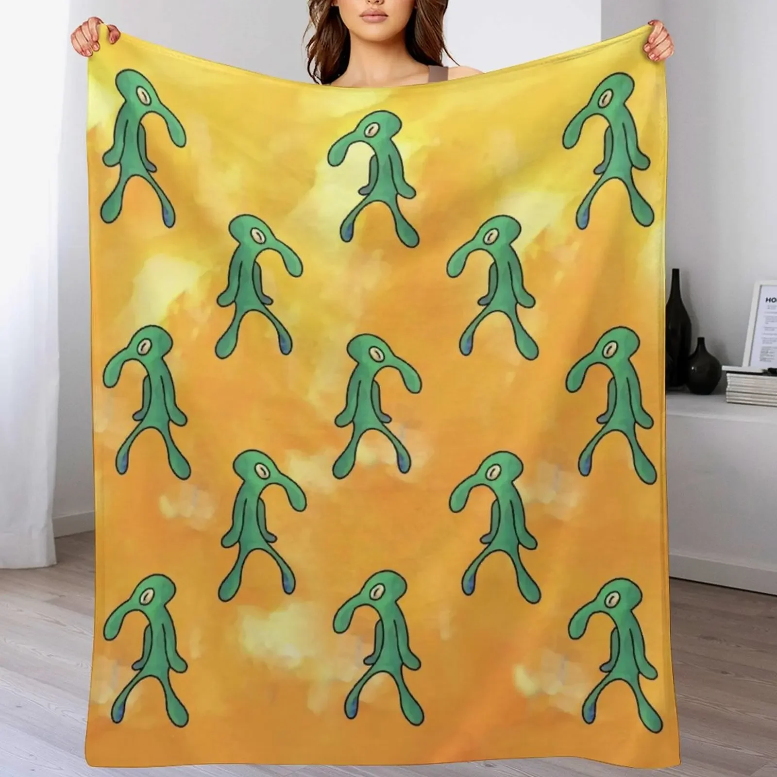 

Bold and Brash (Yellow) Throw Blanket Spring Fall Cozy Throw Blanket for Couch