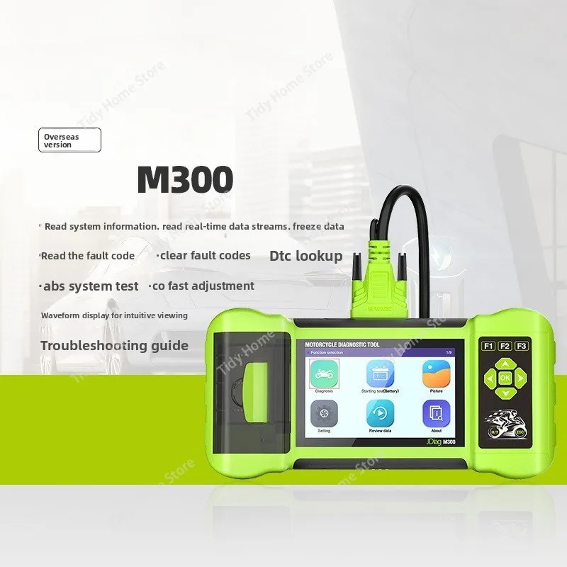 Motorcycle Tester M300 CO Idle Speed Adjustment, Real-Time Data Stream Reading, Battery Analysis