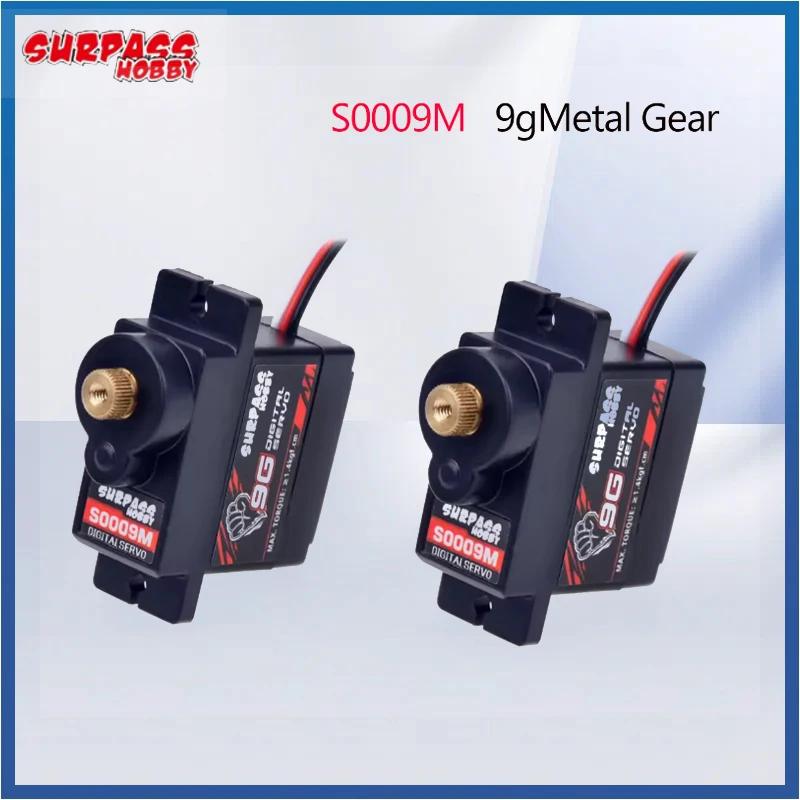 

SURPASS Hobby S0009M 9g Metal Gear 1,4 кг цифровой сервопривод для радиоуправляемого самолета с неподвижным крылом робот автомобиль лодка воздуховод самолет