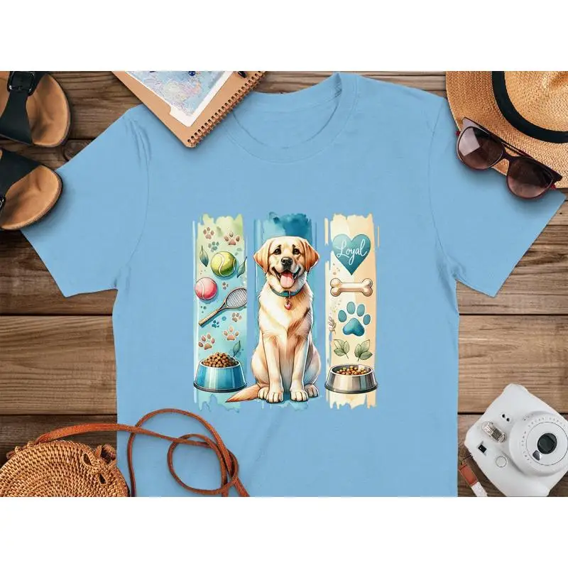

Labrador dog lover shirt cute design mom gift brushstroke art tee pet apparel for her colorful T
