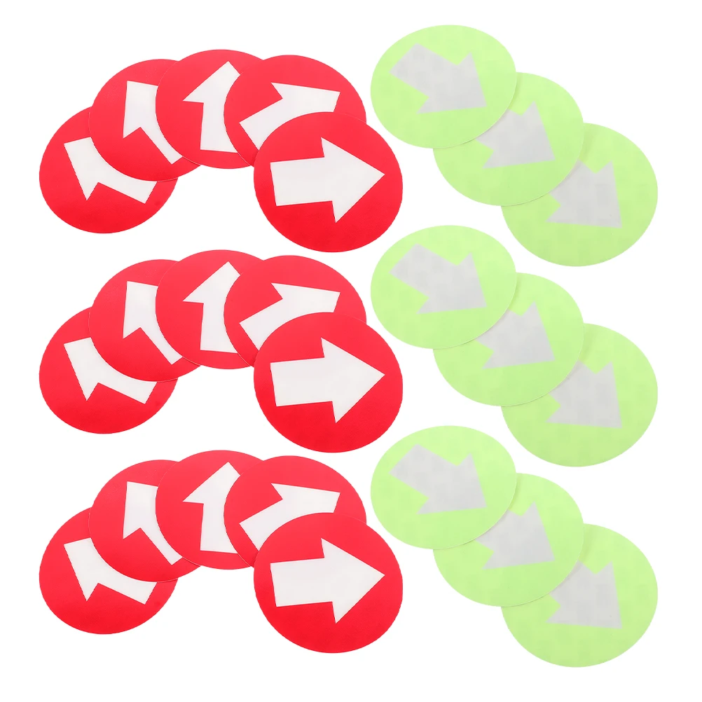 

20pcs Reflective Arrow Direction Signs Pvc Waterproof Outdoor Camping Trail Markers Stairway Pathway Glow Adhesive Decals For