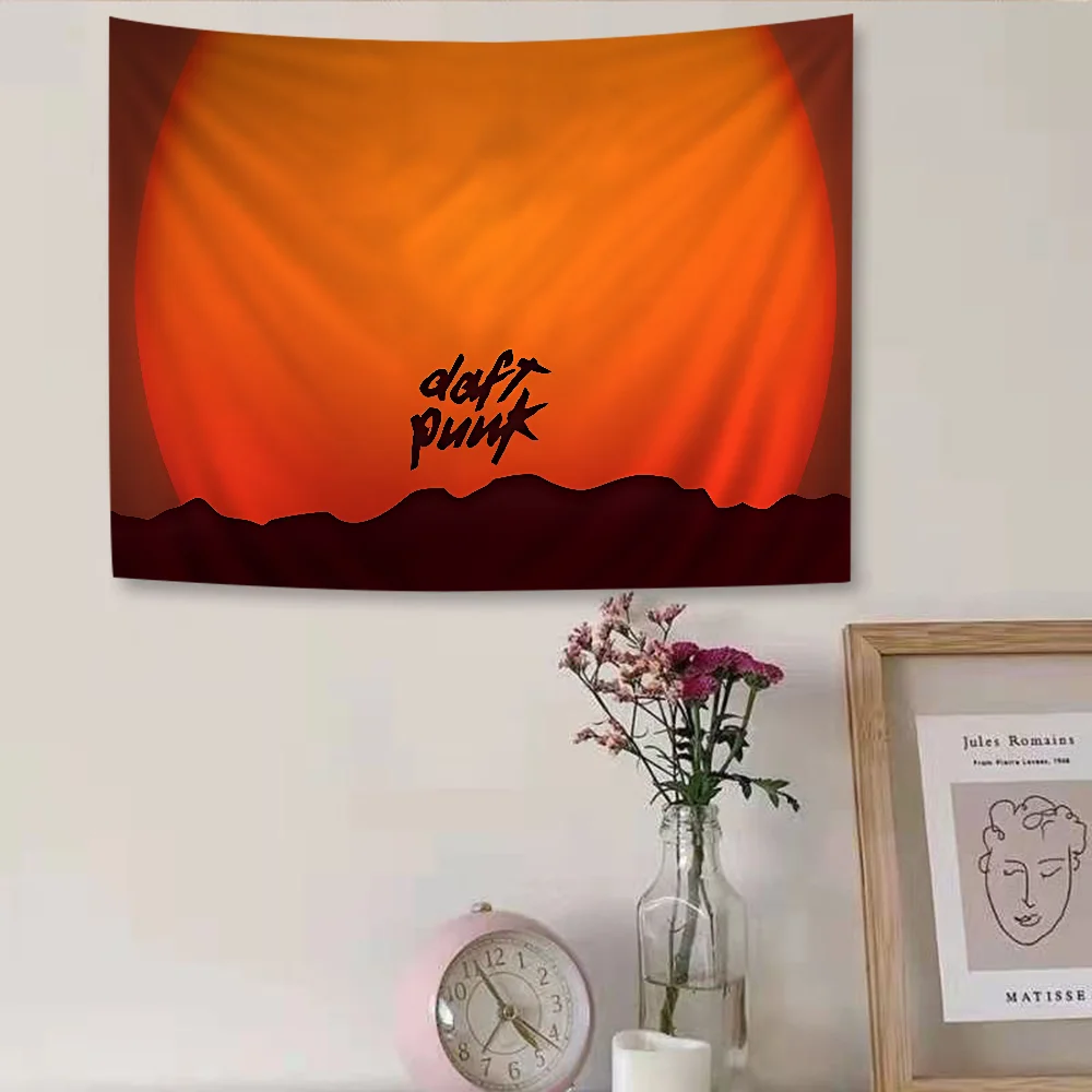 

A-Around T-The W-World Daft Punk Cartoon Tapestry Wall Hanging Decoration Household Home Decor