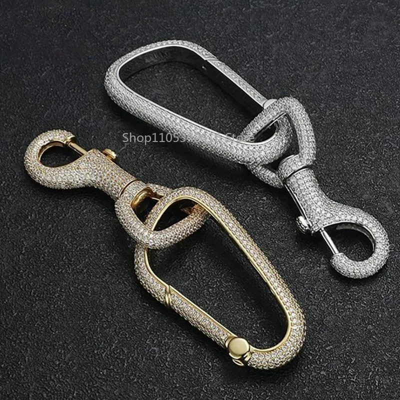 Fashion Jewelry Findings Iced Out High End Diamond Carabiner Keychain Outdoor Collections for Outdoor Lovers