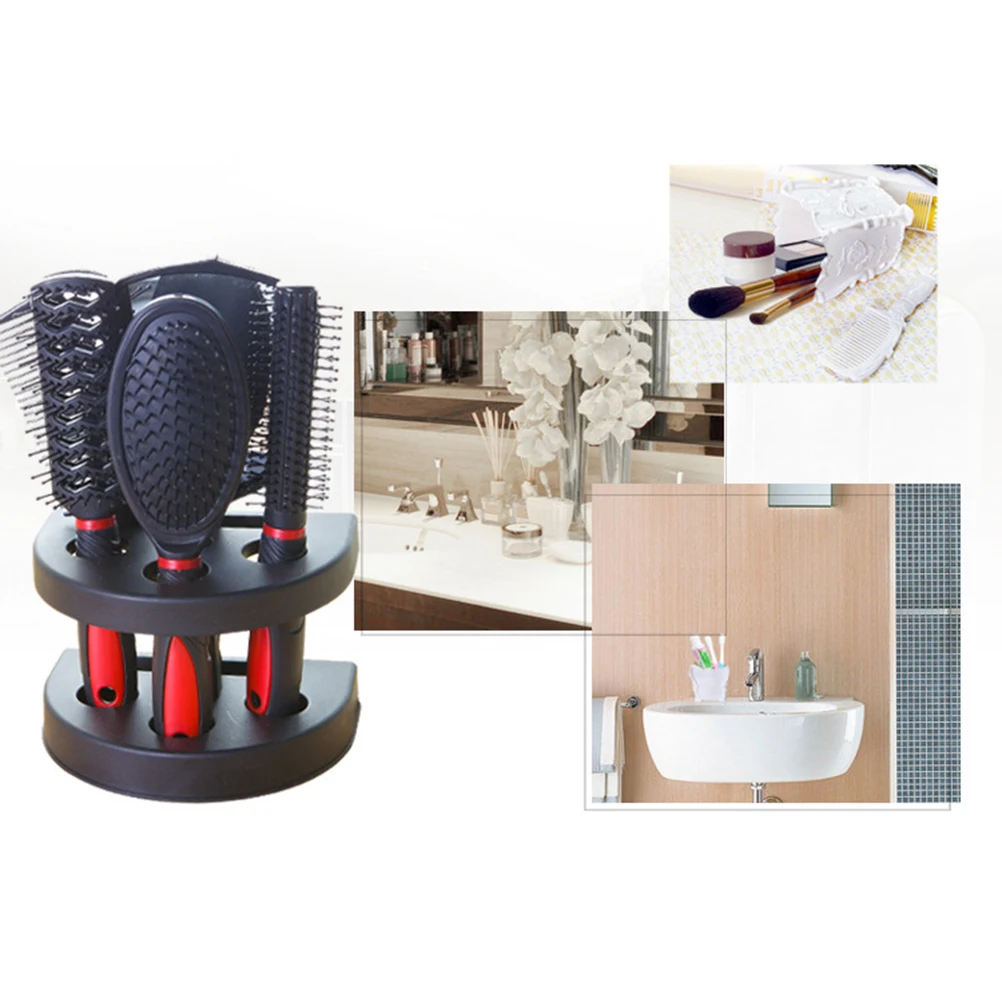 

5Pcs Hair Comb and Mirror Set Anti-Static Styling Tools for Promoting Blood Circulation Curls Detangling Brush Compact Design