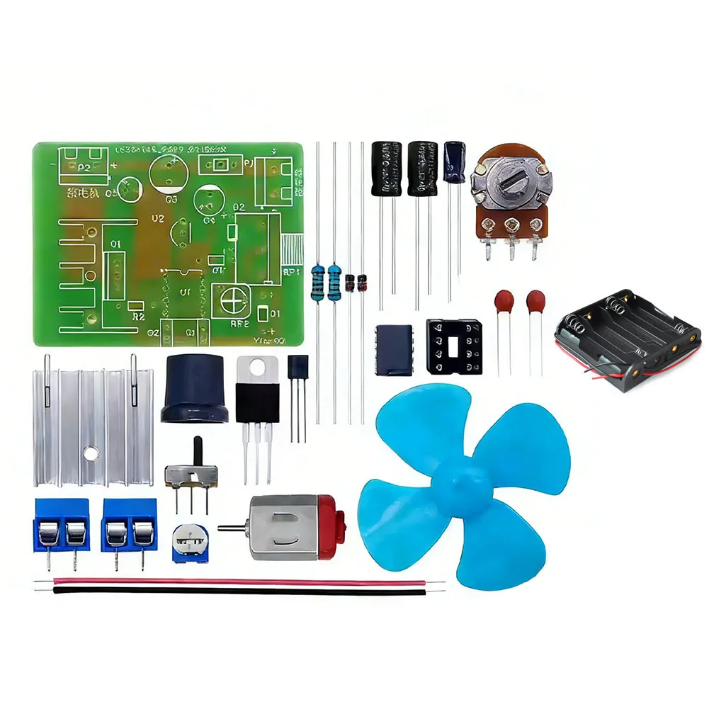 NE555-Based Construction Kit for Assembling Motor Speed Controllers and LED Dimmers with Dual Potentiometer Adjustment