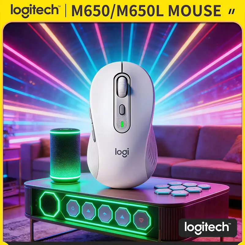 

Logitech M650/M650L Ergonomic Mouse - Soft Thumb Area, SilentTouch Tech, 20-Month Bluetooth Battery, Multi-Platform Support