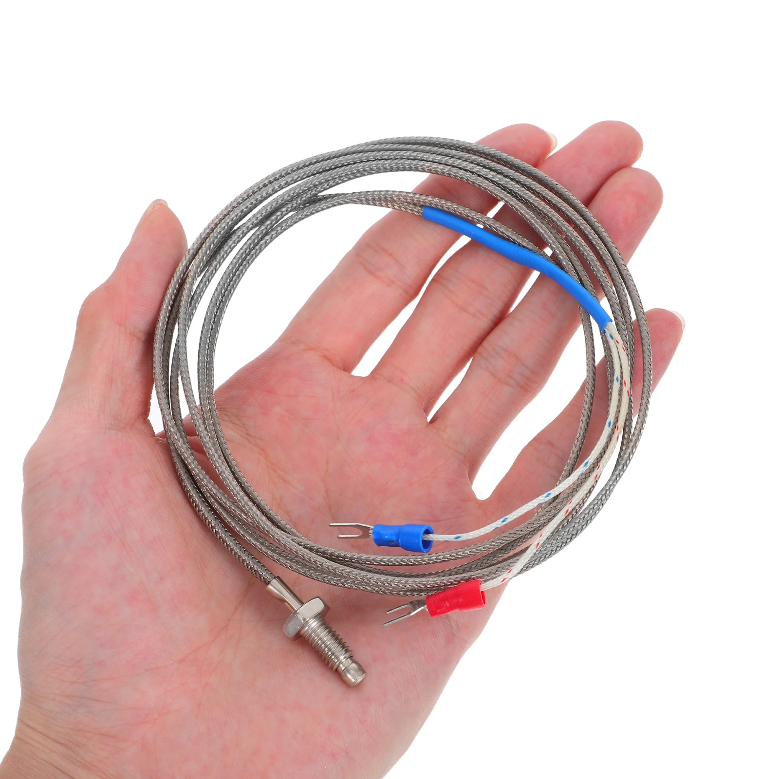 

2pcs K Type Thermocouple Sensor High Precision Fast Response Industrial Automation M6 Threaded Mount Compact Design Extended