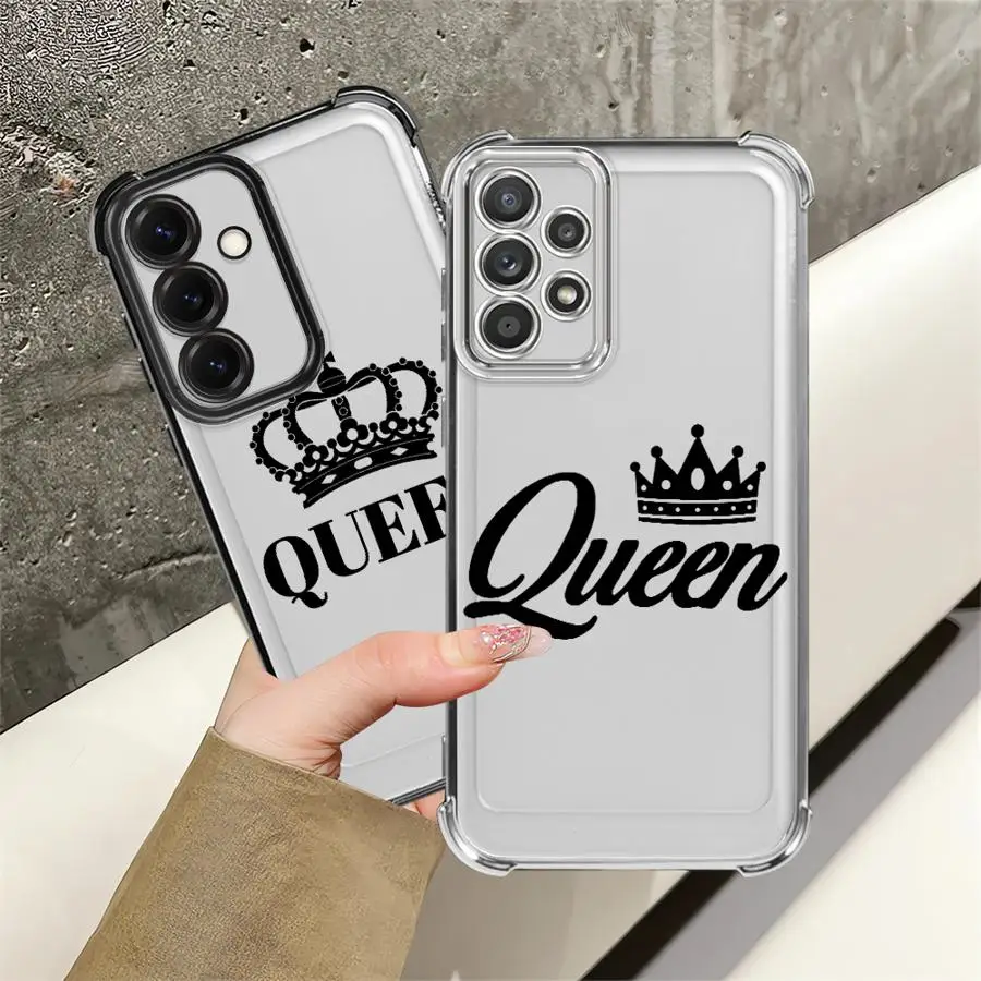 Phone Cover Case for Samsung Galaxy A26 A33 A13 A16 A24 A35 A36 A52 A17 A21s A15 A25 Queens Crown Pattern