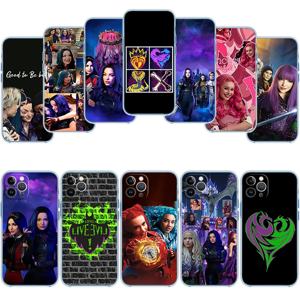 Descendants Transparent Phone Case for Motorola G40 G04 G05 One Ace Action  Fusion Plus Hyper Macro Vision Zoom