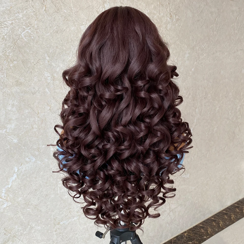 24 بوصة النساء الباروكات الاصطناعية الدانتيل الجبهة الباروكات مع شعر الطفل الدانتيل جزء ارتفاع درجة الحرارة الألياف الوردي شقراء الأزرق الباروكات للإناث