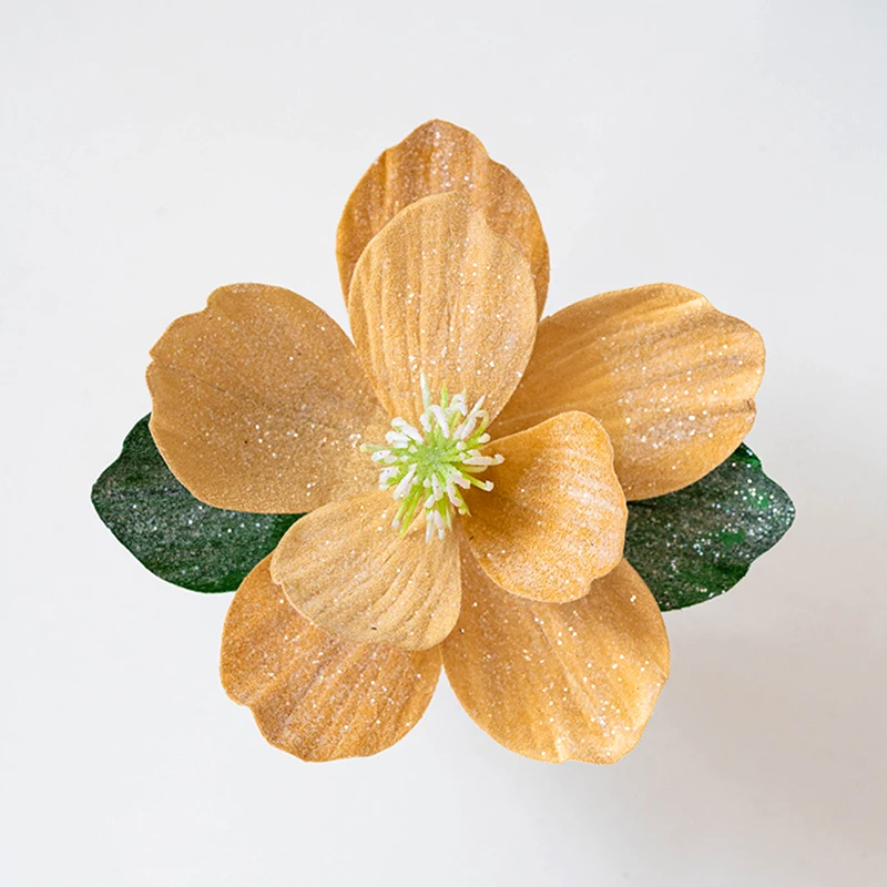 25 سنتيمتر زهرة عيد الميلاد الاصطناعية لامعة المخملية عيد الميلاد البونسيتة جميلة اليدوية عيد الميلاد زهرة اللوتس 2026 السنة الجديدة #3