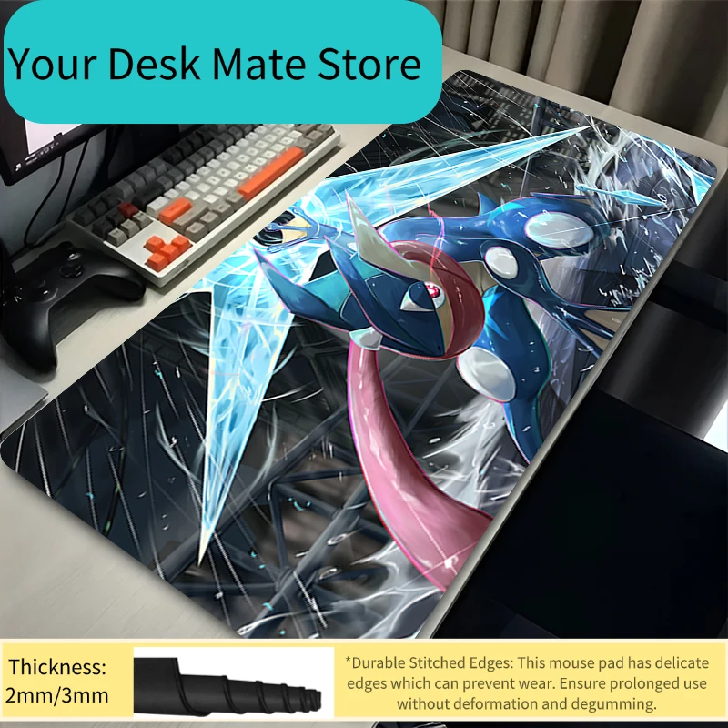 Mauspad XXL Gamer PC-Zubehör Mausmatte P-Pokemon Greninja Schreibtischunterlage Bürotisch-Teppich Gamer Naturkautschuk-Mauspad