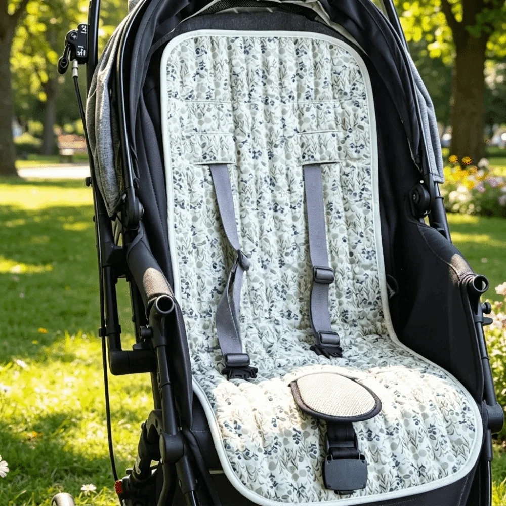 New Breathable Baby Stroller Seat Cushion Cotton Comfortable Pushchair Liner Pad Universal Fit Soft Stroller Accessories Daily