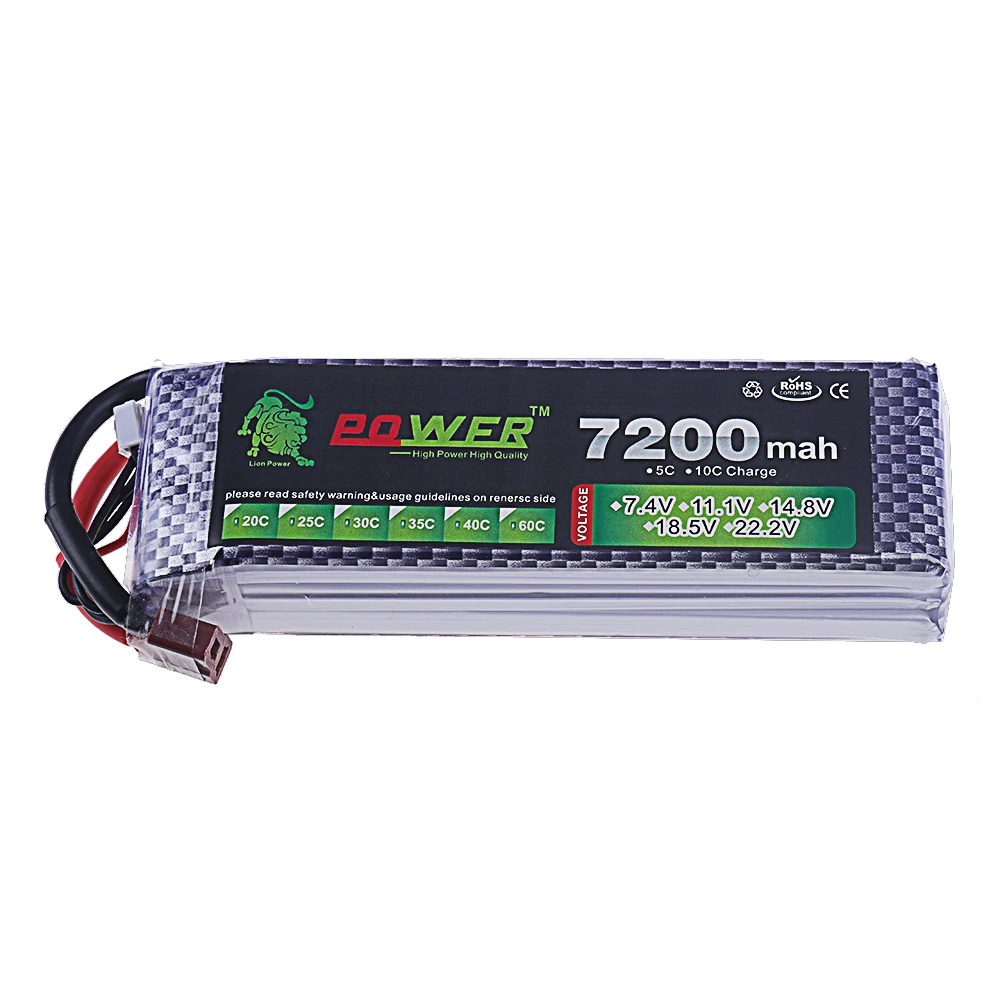 Upgrade 7200MAH 11.1V 60C LiPo Battery 3S With T XT60 Plug For RC Quadcopter Helicopter Car Boat Drone Spare Parts 3S Battery