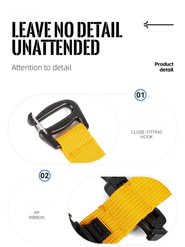 Wanderstock-Befestigungsriemen, Rucksack-Zubehör, einfache elastische Schlaufe, schnelle Installation, keine Demontage, Outdoor-Camping-Trekkingstockhalter – Detail 12