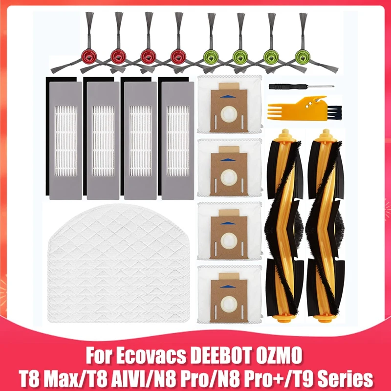 قطع غيار مكنسة كهربائية روبوت ، Ecovacs Deebot Ozmo T8 AIVI T8 Max N8 Pro N8 Pro Plus