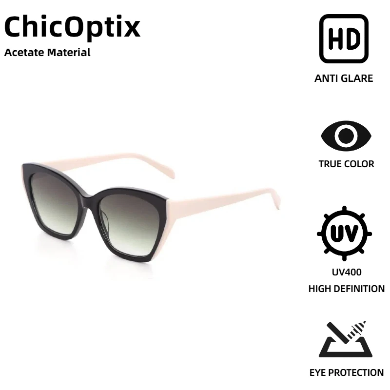

ChicOptix модные роскошные брендовые дизайнерские женские солнцезащитные очки в стиле ретро, мужские ацетатные солнцезащитные очки UV400 с антибликовым покрытием Oculos De Sol