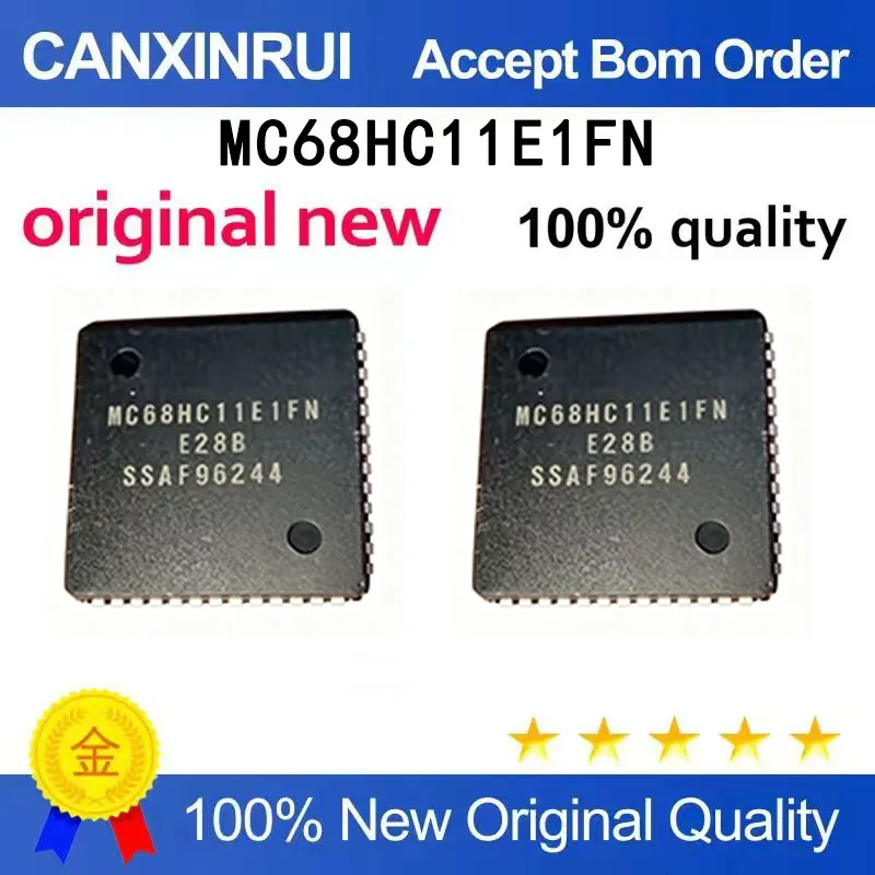 (5pcs-100pcs）MC68HC11E1FN Universal MC68HC11E1CFNE2 PLCC52 Pin Microcontroller Chip IC