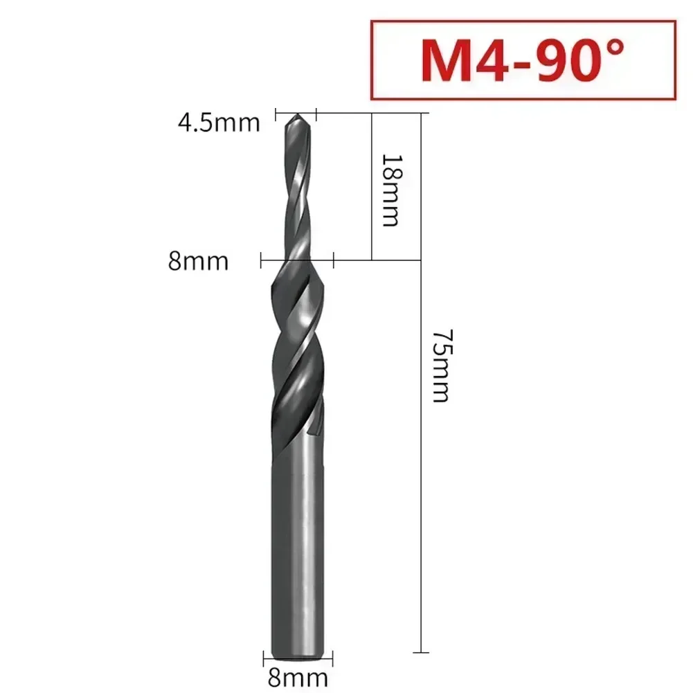 Spiral Step Drill Bit/M4/M5M/M6/M8/M10/90/180 Degree HSS Counterbore Spiral Step Drill Bit For Metal Drilling Chamfering