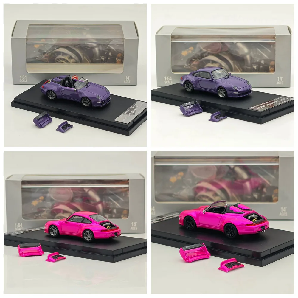 

SW 1/64 для Gunther Werks 993 Remastered открывающийся капюшон литая под давлением модель автомобиля миниатюрная коллекция игрушечных моделей транспортных средств