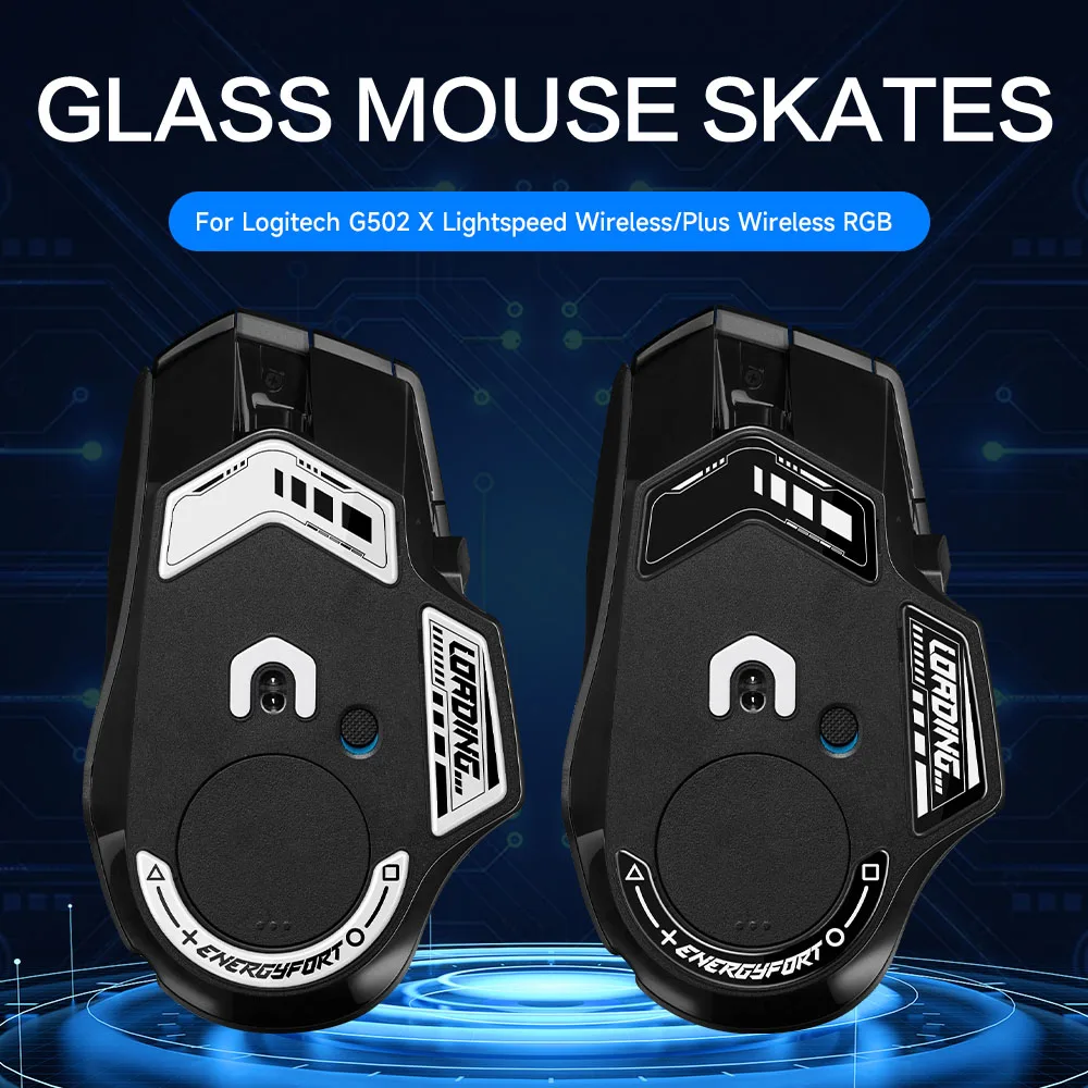 

Glass Mouse Feet for Logitech G502 X PLUS / G502 XLIGHTSPEED WIRELESS Version Mouse Round Curved Edge Mouse Glass Skates