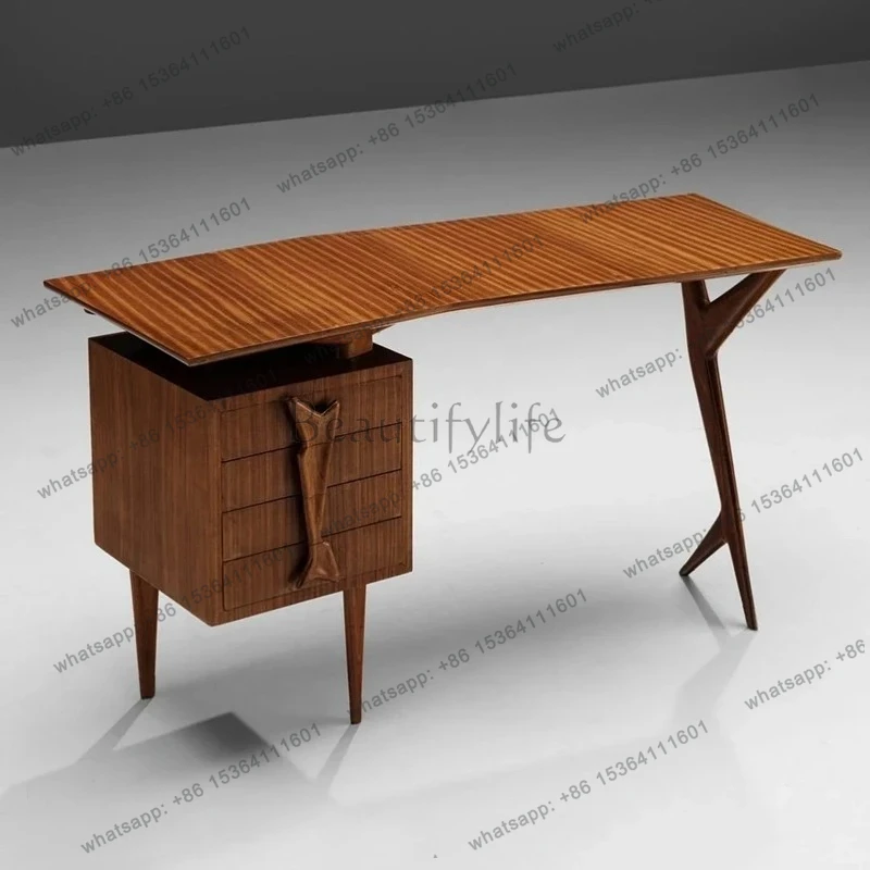 

Medieval solid wood desk writing retro style all solid wood custom desk