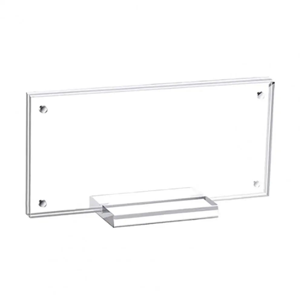 Money Display Holder Double Sided Acrylic Money Frame with Base for Desktop Display Transparent Holder for Smooth Edge Design