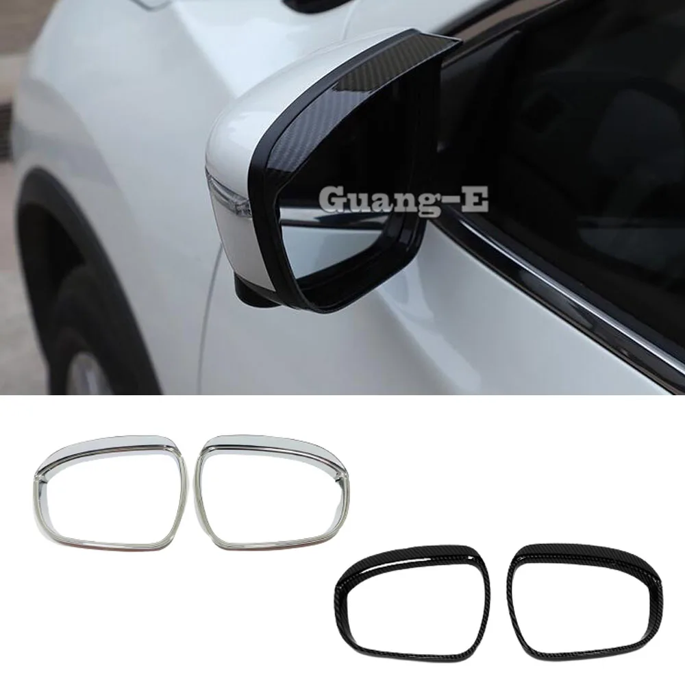 

For Nissan X-trail Xtrail Rogue T33 2021 2022 2023 2024 2025 Rearview Mirror Rainproof Cover Trim Rain Eyebrow Car Exterior 2Pcs