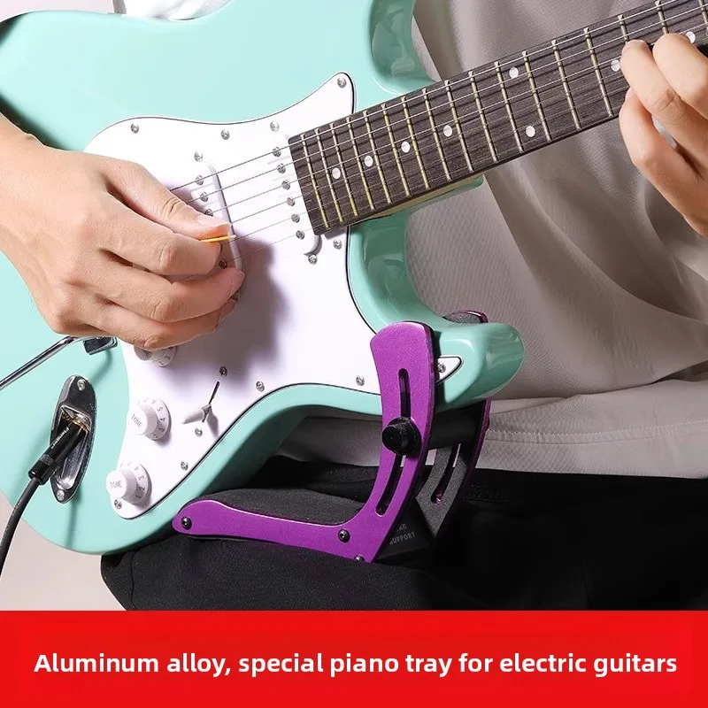 

Portable Electric Guitar Stand, Heavy-duty Aluminum Alloy Bracket, Anti-slip Stable Holder for Musical Instrument Use