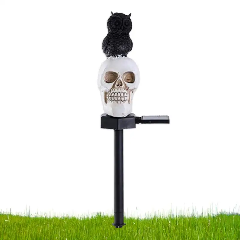 

Solar Pathway Lights Solar Path Lights Auto-on/off Waterproof Resin Skull Head Cartoon Animal Lamp For Poolside Balcony Patio
