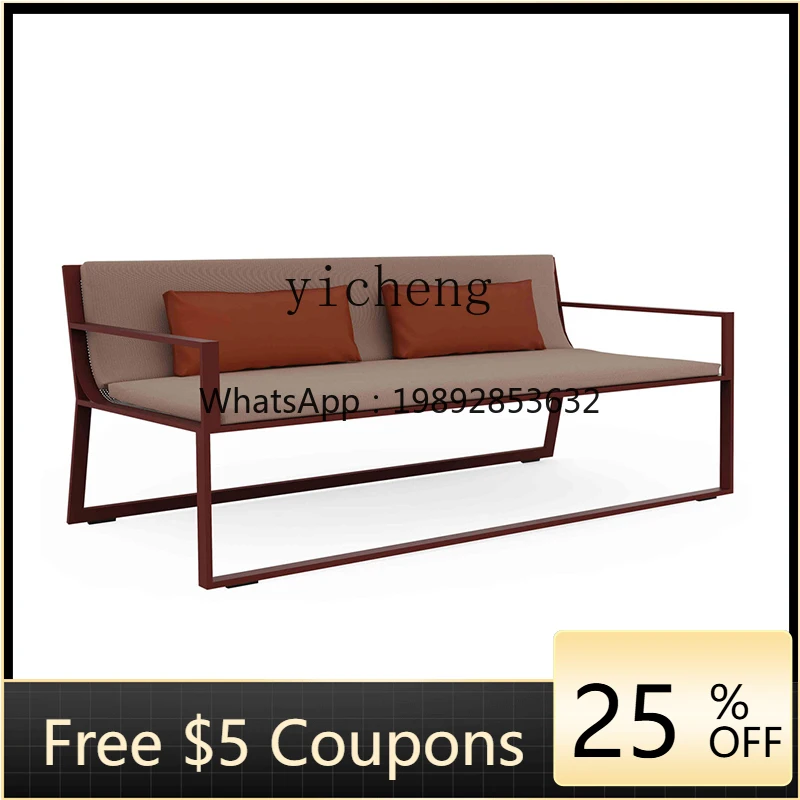 

XL outdoor stainless steel sofa garden courtyard rain and sun protection leisure balcony living room coffee table
