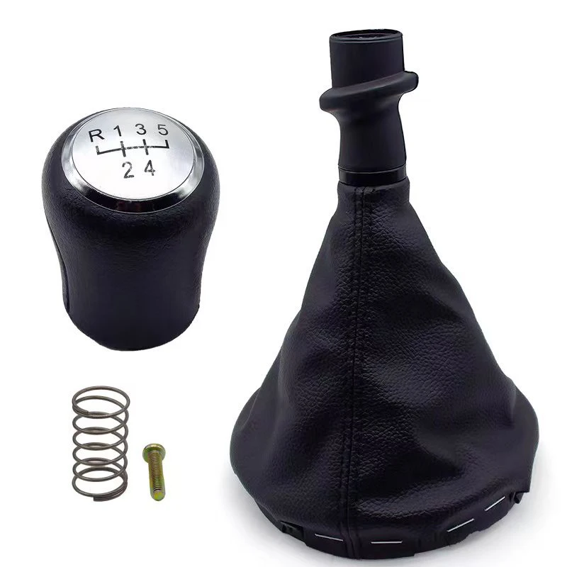 5/6 Speed Gear Shift Stick Knob Leather Boot Gearbox Lever Change Handle Car Accessories For Volkswagen Transporter T5 2003-2011