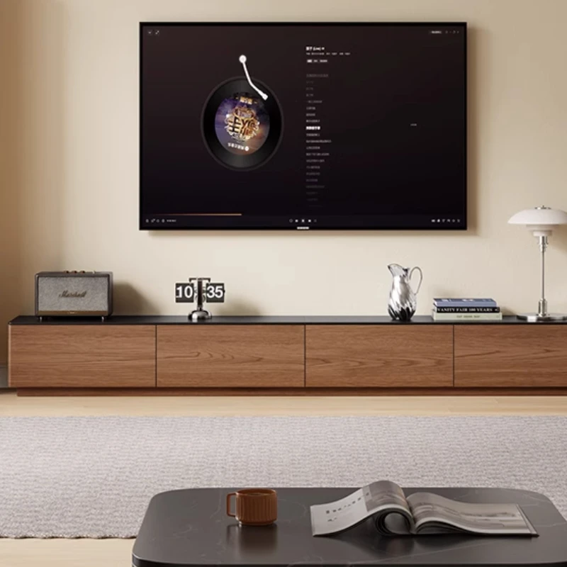 

Space Saving TV Stand Elegant Wooden Modern Minimalist TV Stand Smart Storage Ultra Slim Corner TV Stand Functional Furniture