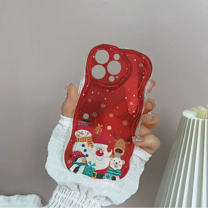 آذان ثلاثية الأبعاد سانتا كلوز عيد الميلاد الغزلان جراب هاتف ل ممن لهم رينو 14F 14 13 12 11 برو 13F 12F 11F 8T 7Z 8Z 4 8 برو A3 برو A60 غطاء #4