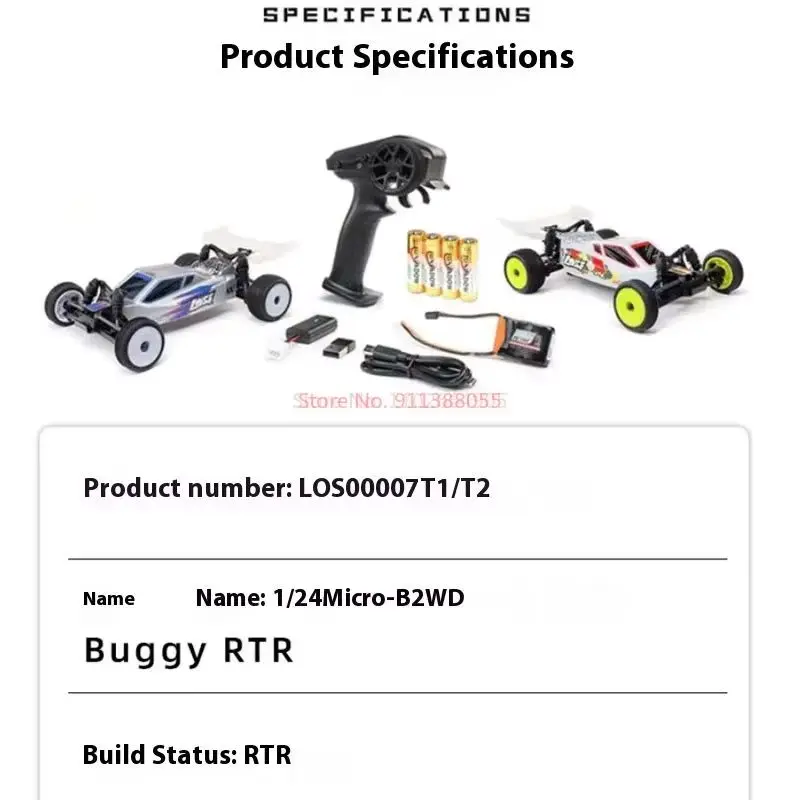 Losi 1/24 Micro-B 2wd Buggy Control remoto eléctrico de dos ruedas motrices vehículo todoterreno Rc modelo coche juguete para regalo para niños personalizado