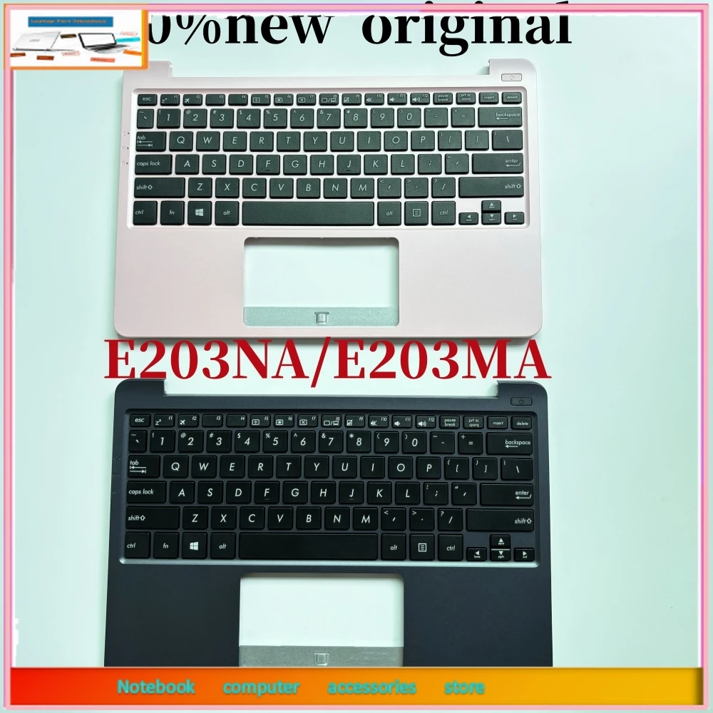 100% новый американский английский для ASUS E203 E203NA E203MA клавиатура ноутбука в сборе с упором для рук