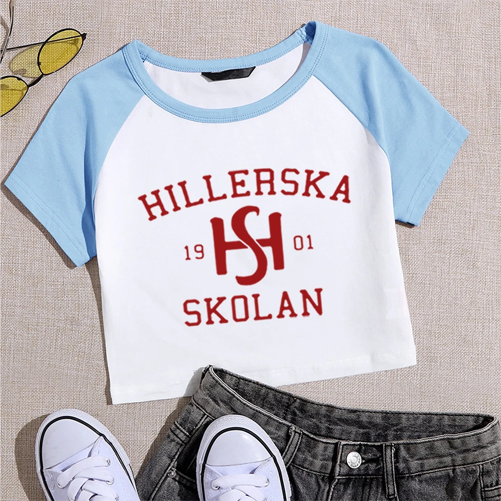 Young Royals Hillerska Skolan Tshirt Vintage 90S Young Royals Wilhelm Simon Shirt Woman T Shirt Crop Top Women Girls Fashion