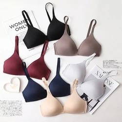 Seamless Push Up Bras para Mulheres, No Wire Sutiã, Roupa Interior Sexy, Lingerie Três Quartos, A Cup, B Cup, 3 Quarters, 3