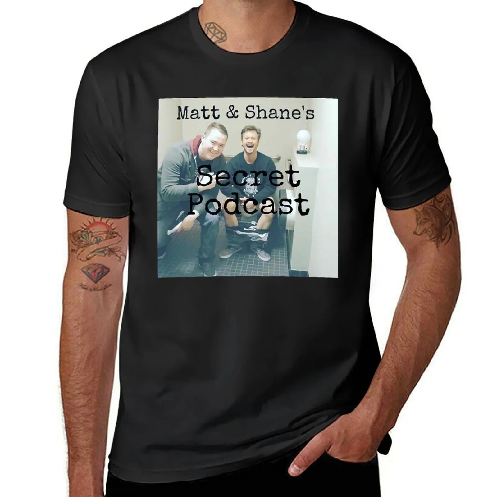 Matt and Shane_s Secret Podcast T-Shirt customs tees plain black t shirts men