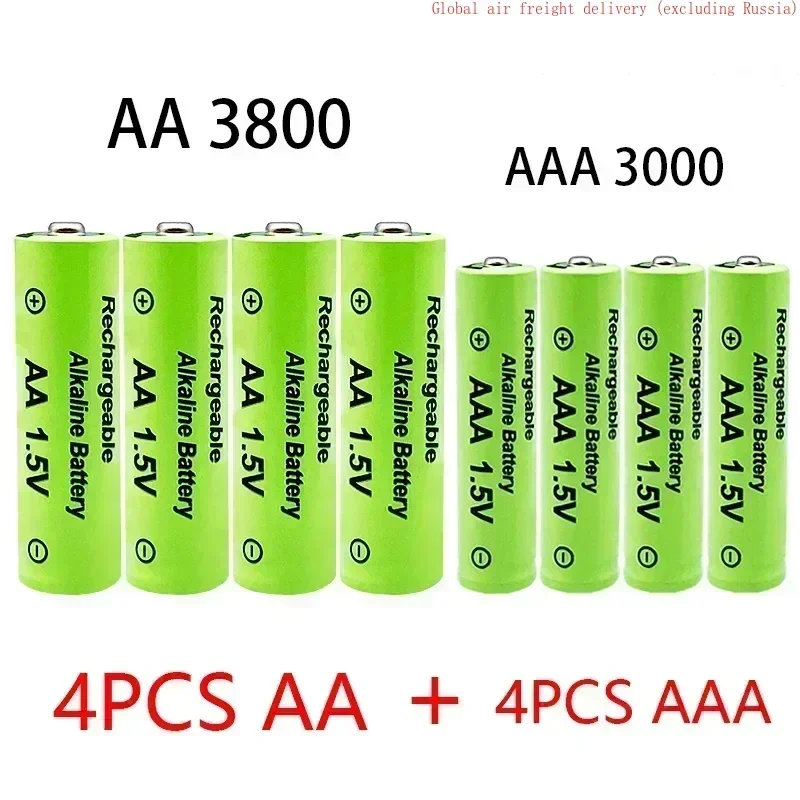 Discounted 1.5V AA-AAA NI MH rechargeable alkaline battery 3800-3000mAh flashlight, toy, clock, remote control,etc. with charger