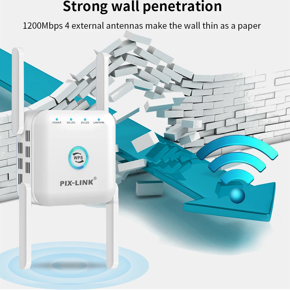 Imagem -02 - Tishric-roteador Repetidor Wifi sem Fio Extensor Wifi Repetidor Wifi de Longo Alcance 1200mbps 5g