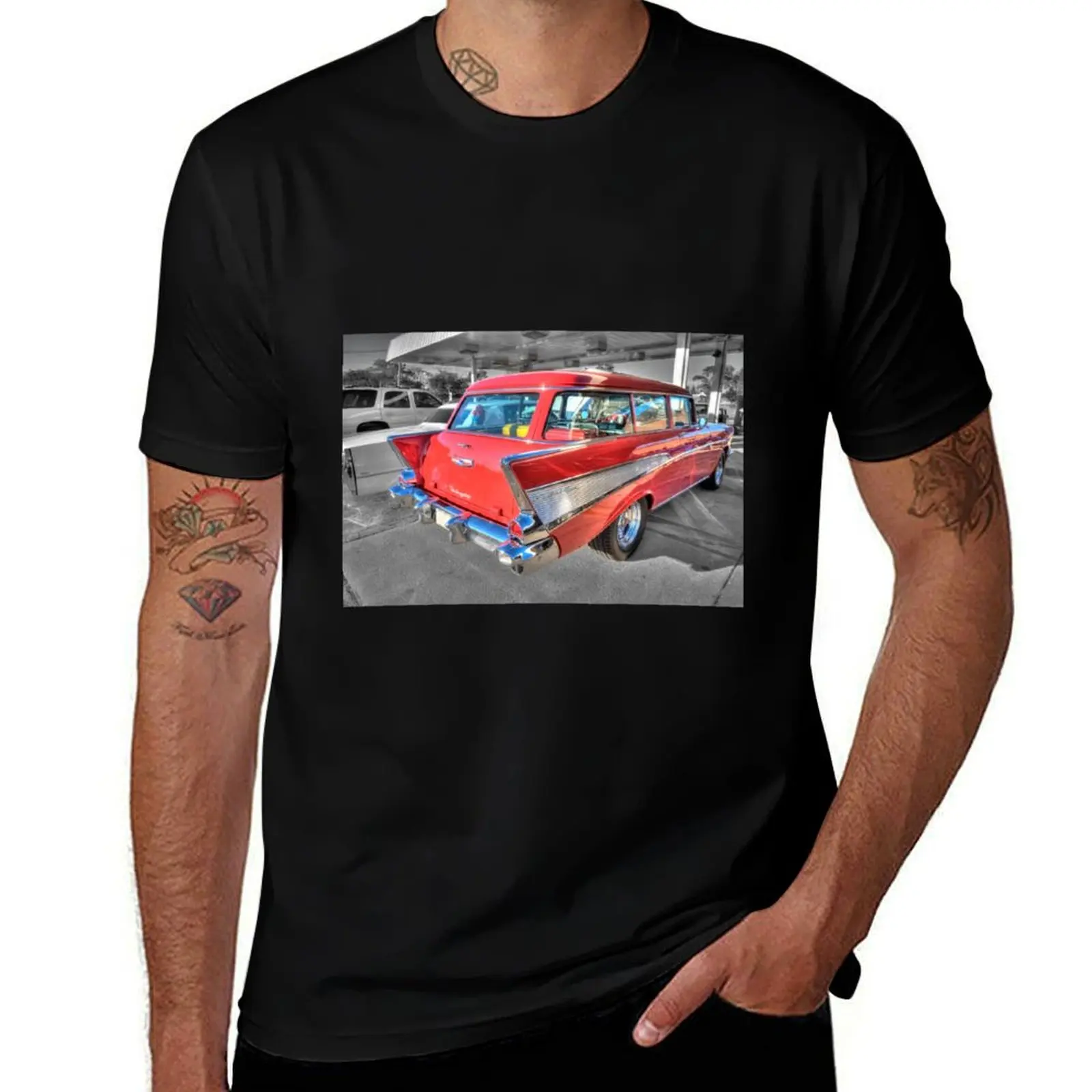 Футболка 57 Bel Air 210 Townsman Station Wagon, мужские футболки, футболка для мужчин