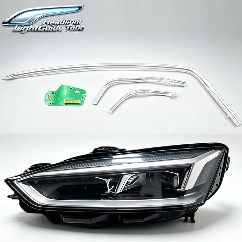 Headlight DRL Tube Light Guide Tube Daytime Running Light Strip Fit Audi A5 2017-2019 High Spec Led Headlight Matrix Headlight