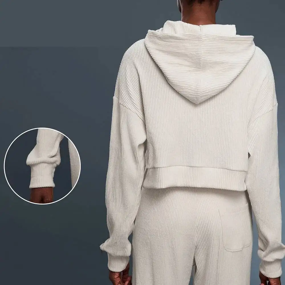 

Women S Fall Hooded Sweatshirt Cropped Oversized Pullover Casual Hoodie With Pocket Streetwear Gym Lounge Wear New