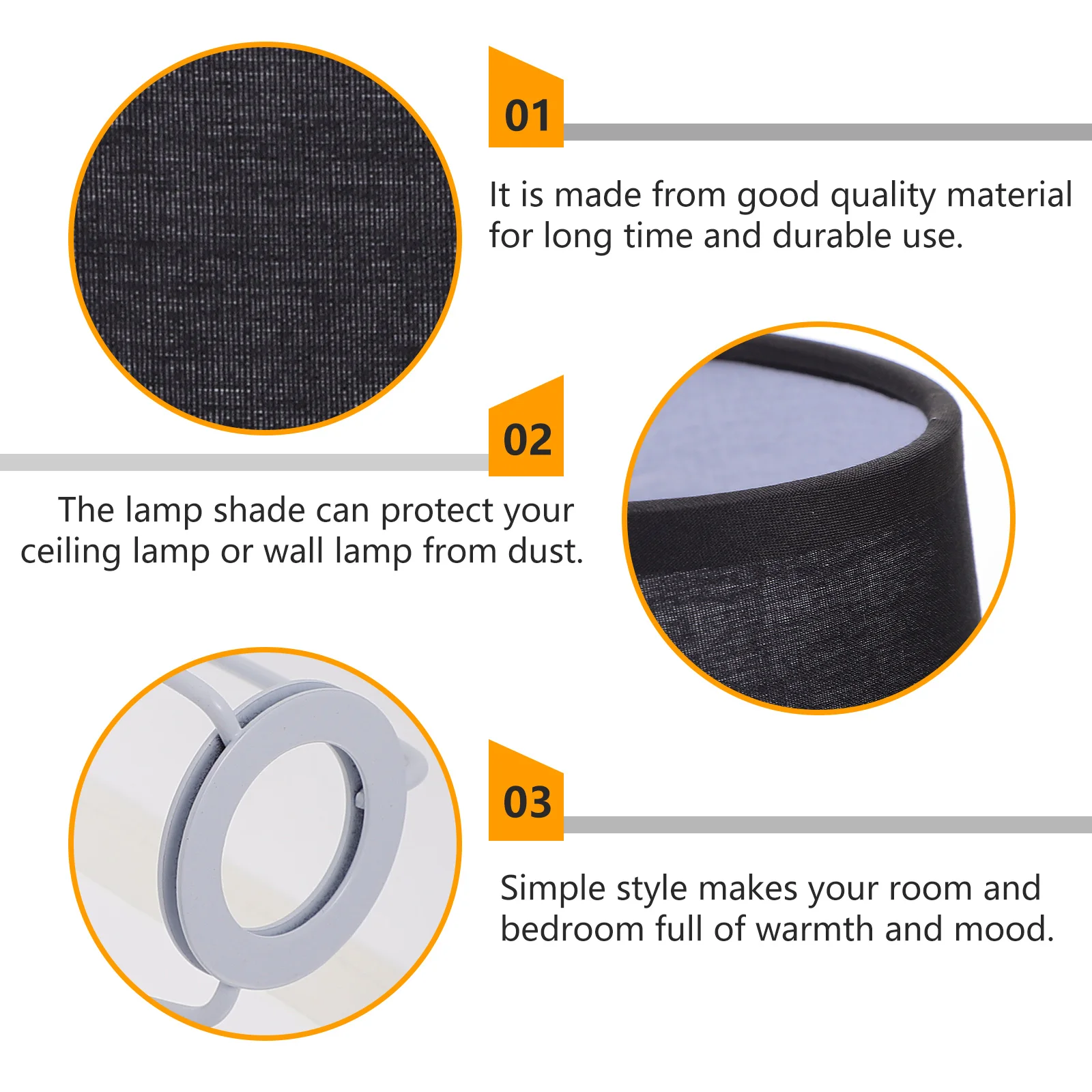 

Fabric Lampshade Light Cover Cloth Lamp Cover Shade for Wall Floor Ceiling Lamp Dust Protection Warm Decorative Lighting Style