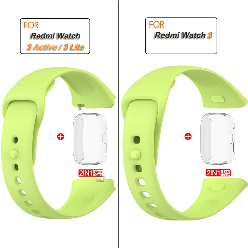 Watch Strap Bracelet For Xiaomi Redmi Watch 3 Smart Watch Replacement Silicone Strap For Redmi Watch3 Wristbands